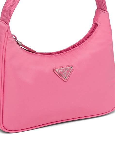 prada pink nylon belt bag|Prada nylon bag re edition.